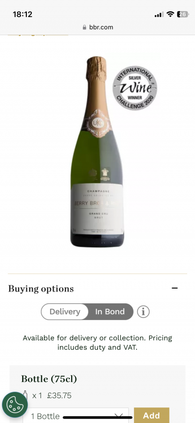 Berry Bros. & Rudd Champagne by Mailly, Grand Cru, Brut