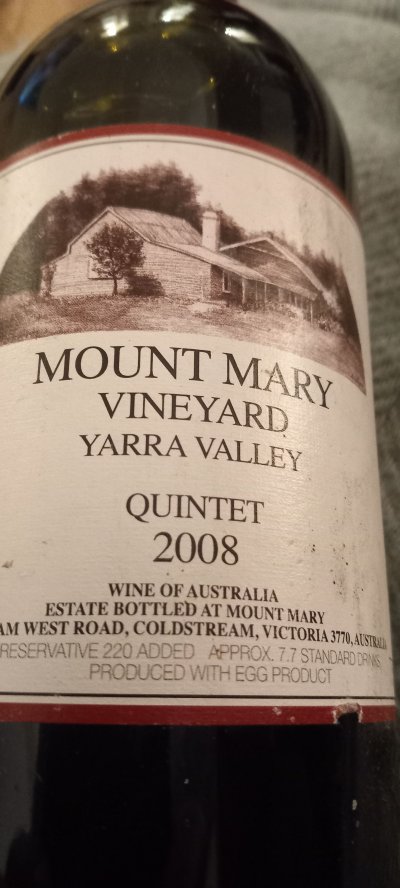 Mount Mary Vineyard, Lilydale Cabernets Quintet, Yarra Valley