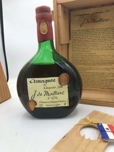1928 Vintage Armagnac J De Malliac 70CL 40%