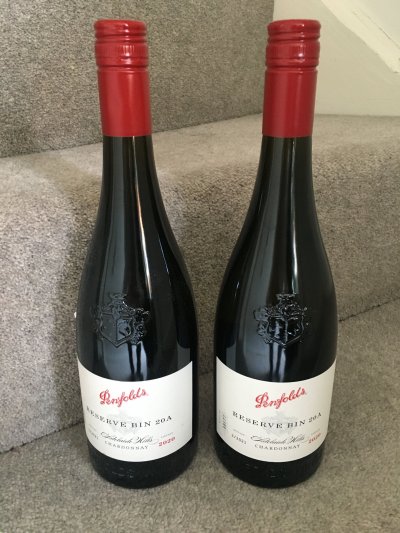 2020 (2 bottles) Penfolds, Bin 20A Reserve Chardonnay, Adelaide Hills