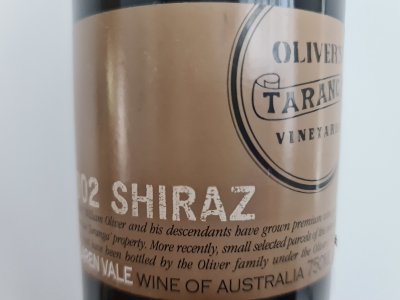 Oliver's Taranga Shiraz	2002 6x75cl IB