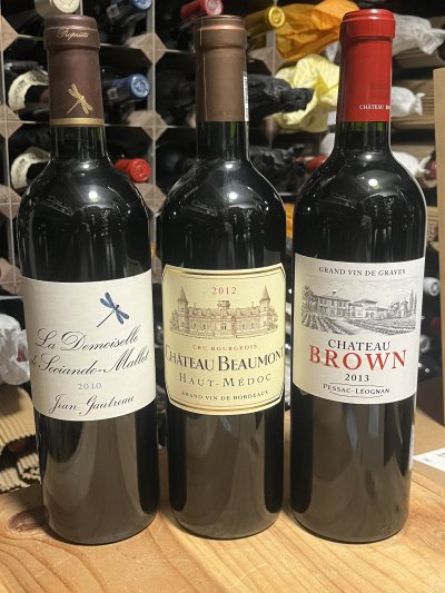 Bordeaux trio: Beaumont, Brown & Sociando-Mallet 2010/12/13