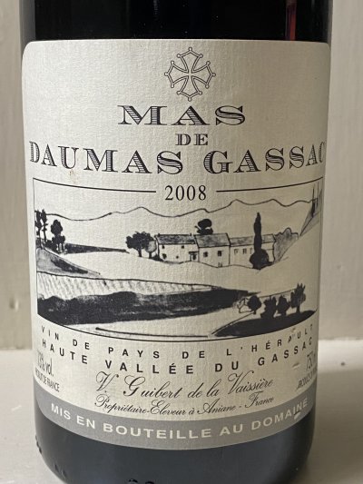 Mas de Daumas Gassac, Rouge, Saint-Guilhem-le-Desert IGP