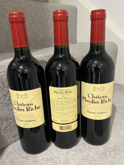 2011 (3 bottles) Chateau Moulin Riche, Saint-Julien
