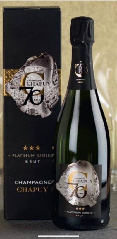 Champagne Chapuy, Platinum Jubilee Cuvee , 70 years Anniversary label, 2009 Wine base, 6 x75cl case