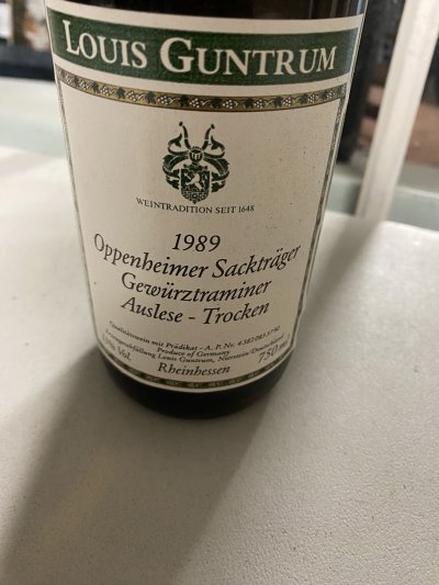 Louis Guntrum Oppenheimer Sackträger Gewurztraminer Auslese Trocken 