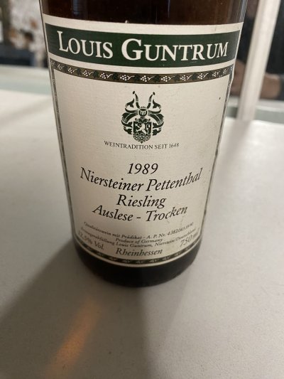 Louis Guntrum niersteiner Pettenthall Riesling Auslese Trocken