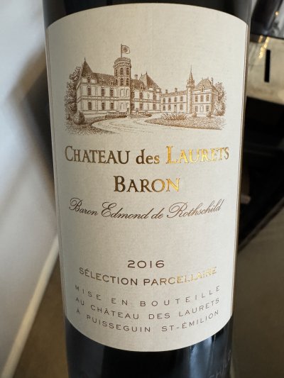 Chateau des Laurets Baron, Selection Parcellaire, Puisseguin-Saint-Emilion