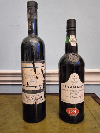 Mix port/sweet wine (2 bottles) Mas Amiel 1990 & Graham's Late Bottled Vintage Port 1991
