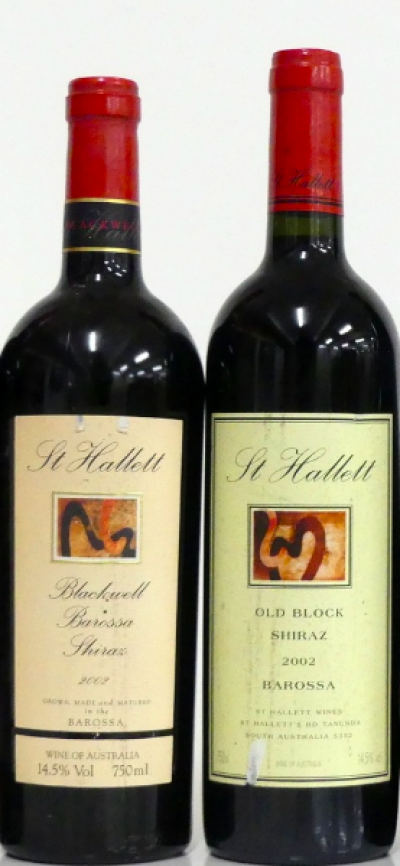 st hallett duo including old block shiraz