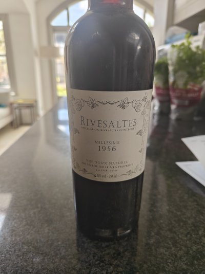 RIVESALTES Millesime 1956 vin doux naturel