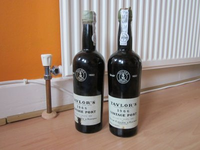 TWO  Bottles of Taylor's  Vintage Port 1966 BN Level