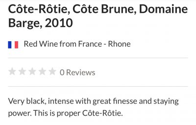 Gilles Barge, Cote Rotie, Brune