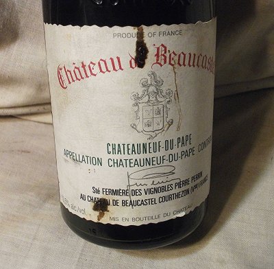 Chateau de Beaucastel Rouge, Chateauneuf-du-Pape  1991.