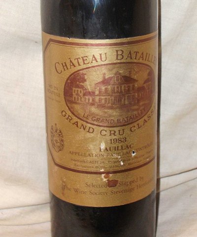Chateau Batailley, Grand Cru Classe, Pauillac, 1983. 