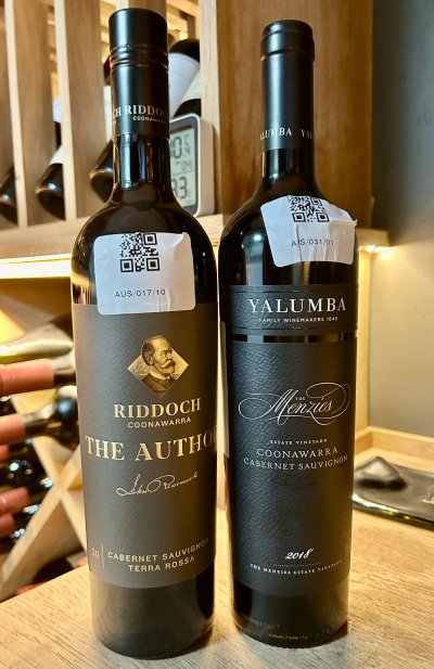 Two Coonawarra Cabernet Sauvignon - Yalumba The Menzies 2018, Riddoch The Author