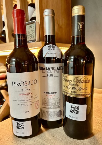 Three Rioja Reserva - Vina Lanciano 2019, Finca Vidales 2020, Proelio 