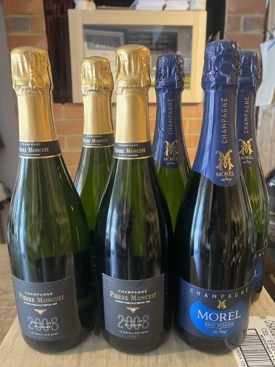 Pierre Moncuit, Millesime Brut Grand Cru and Champagne Morel