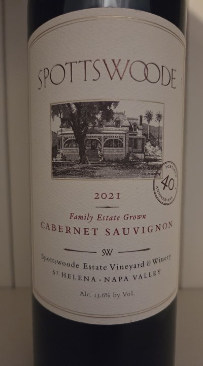 Spottswoode, Cabernet Sauvignon, St. Helena
