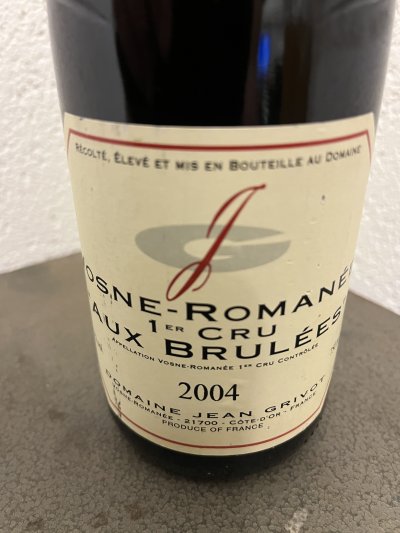 2004 Domaine Jean Grivot aux Brulees, Vosne Romanee Premier Cru