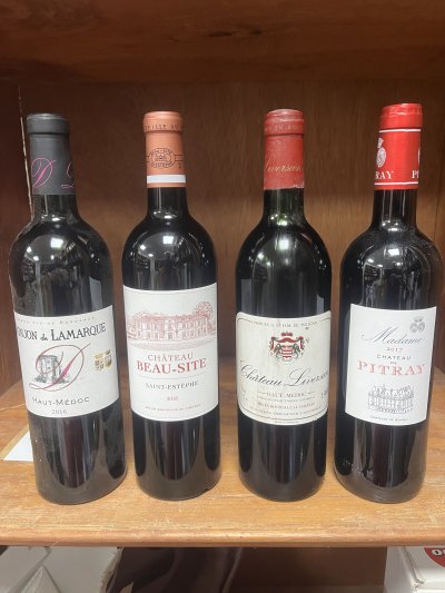4 X Mixed Bordeaux Chateau 