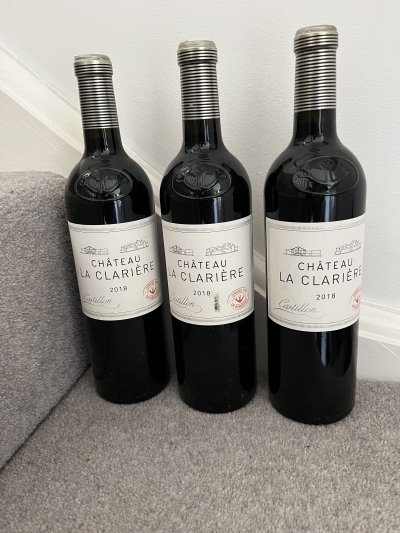 2018 (3 bottles) Chateau La Clariere, Castillon-Cotes de Bordeaux