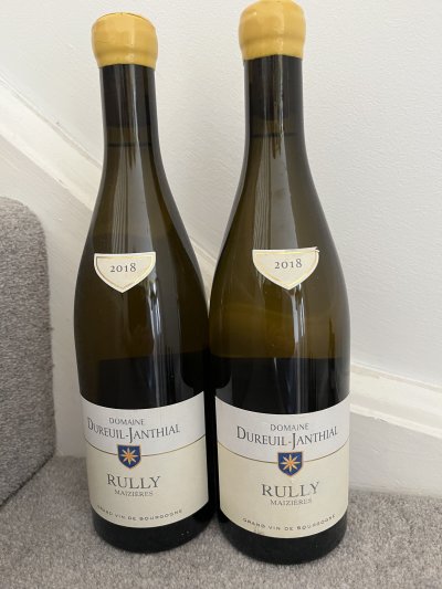 2018 (2 bottles) Vincent Dureuil Janthial, Rully, Maizieres Blanc