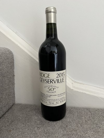 2015 Ridge, Geyserville, Alexander Valley