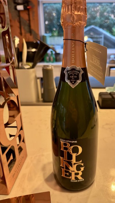 Bollinger Rose Champagne Vintage 2006 in Rose Gold Gift Cage