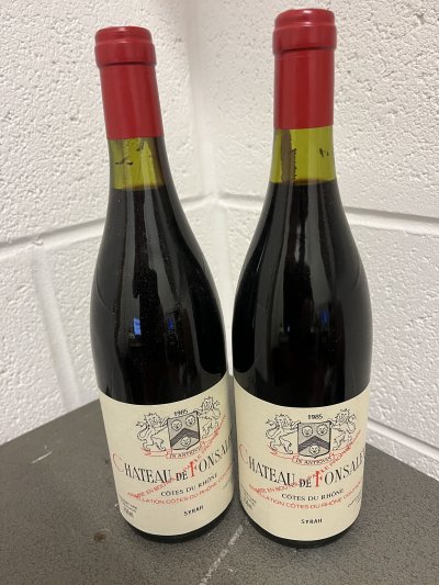 Chateau de Fonsalette, Cotes du Rhone, Syrah 1985 X 2