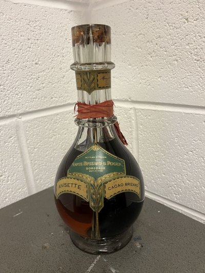 Ultra Rare Marie Brizard 4 Part Decanter 1 Litre? Prunelle,Apry, Cacao,Anisette Liqueur;s 1950/60  