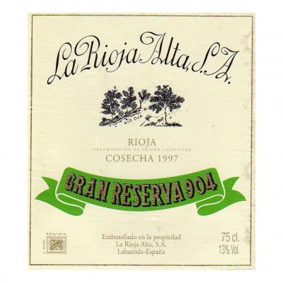 La Rioja Alta, 904 Gran Reserva, Rioja