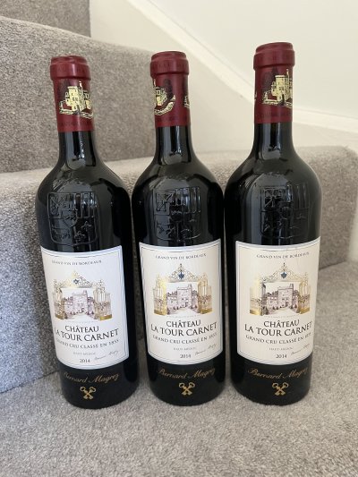 2014 (3 bottles) Chateau La Tour Carnet 4eme Cru Classe, Haut-Medoc
