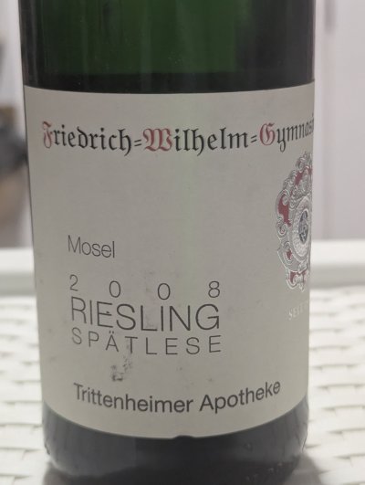 Friedrich Wilhelm Gymnasium Trittenheimer Apotheke Riesling Spatlese, Mosel