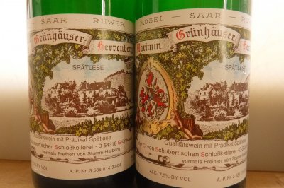 Von Schubert, Maximin Grunhauser Herrenberg Riesling Spatlese, Mosel