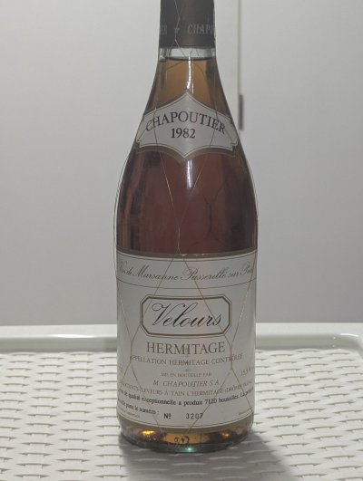 Rare 1982 M. Chapoutier Hermitage “Velours” – 75cl (Sweet Marsanne) in OWC