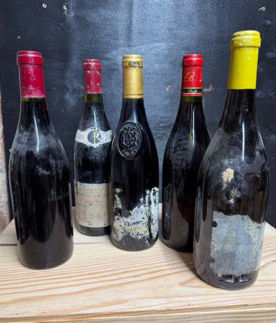 beaucastel & delas rhone valley bin ends x5 
