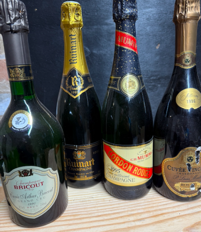 mixed vintage champagnes