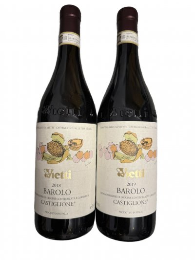 Vietti, Barolo, Castiglione mixed vintages 2018 and 2019
