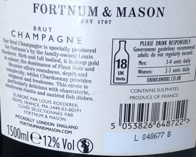 Fortnum & Mason (Louis Roederer), Reserve Brut NV