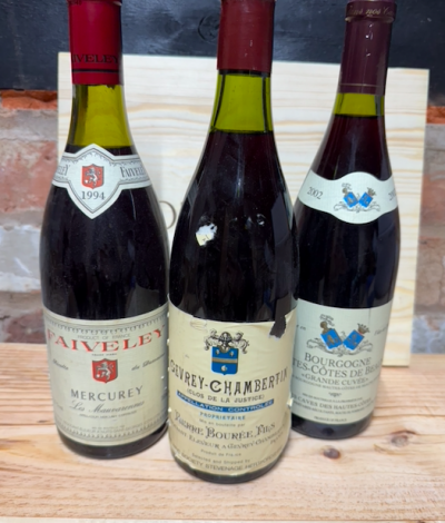 red burgundy bin ends x 3