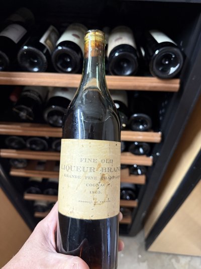 Fine old liqueur brand cognac 