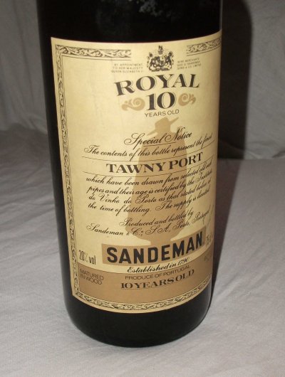 1988 Sandeman Royal 10 Tawny Port. 