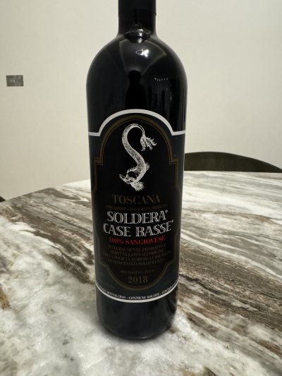 Soldera Case Basse, 100% Sangiovese, Toscana