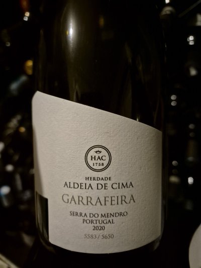 Herdade Aldeia de Cima, Garrafeira Branco, Alentejano