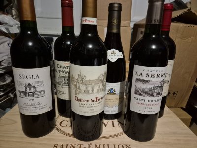 6 x Bordeaux Pressac ,La Serre,Segla,Berliquet