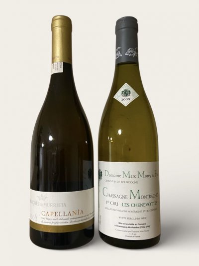 Mixed Lot, Domaine Marc Morey Chassagne Montrachet Premier Cru Les Chenevottes 2009, Marques de Murrieta Capellania 2008