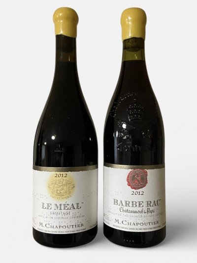 Mixed Lot, M.Chapoutier Hermitage Le Meal 2012, 99 Points and M.Chapoutier Chateauneuf du Pape Barbe Rac 2012