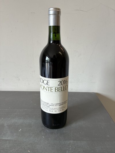 Ridge, California Cabernet Sauvignon Monte Bello, Santa Cruz Mountains