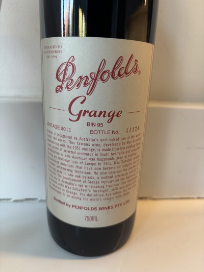 Penfolds, Grange, South Australia
